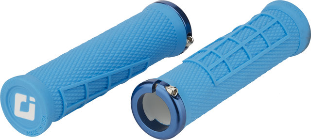 ODI Elite Flow Lock-On 2.1 Handlebar Grips - cyan blue/130 mm