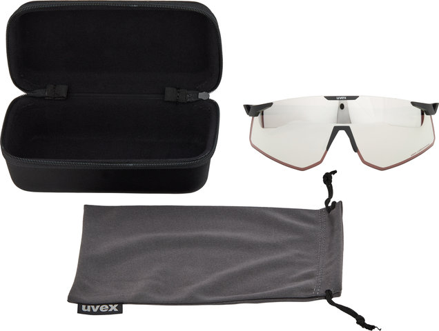 uvex Lunettes de Sport pace perform CV - black mat/serious silver