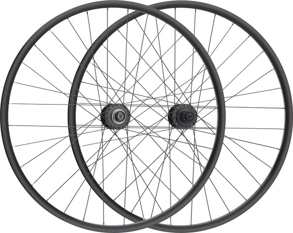 bc basic Urban Deore Disc Center Lock P-22 28" Wheelset - black/28" Set (Front 12x100 Dynamo + Rear 10x135) Shimano Micro Spline