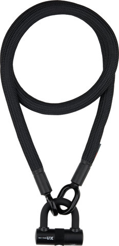 tex-lock Chaîne antivol eyelet + Mini U/X-lock - onyx black/120 cm