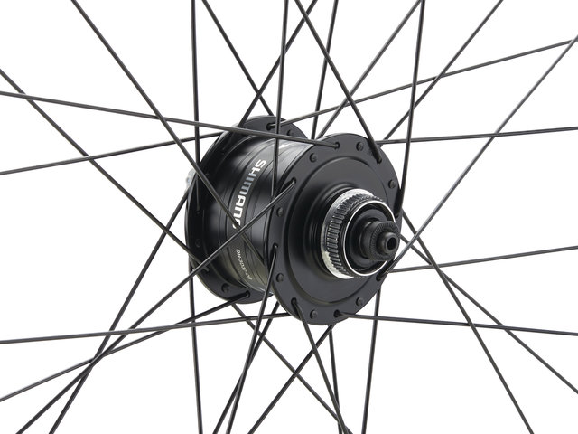 bc basic Urban Deore Disc Center Lock P-22 28" Wheelset - black/28" Set (Front 9x100 Dynamo + Rear 10x135) Shimano Micro Spline