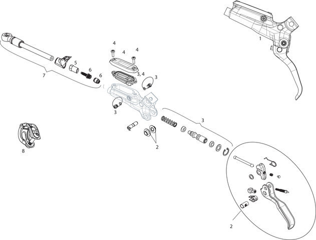 SRAM Ersatzteile Guide R (B1) Bremshebel (2017-2018) - 1/schwarz v.2