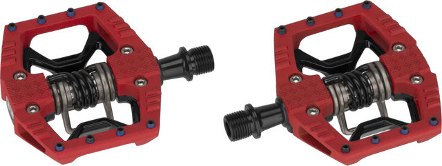 crankbrothers Pédales à Clip / à Plateforme Double Shot 3 - black-red