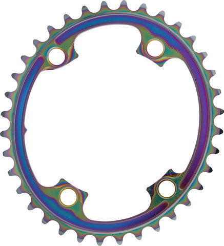 absoluteBLACK Oval Road 110/4 Chainring for Shimano Dura-Ace R9100 / Ultegra R8000 - rainbow/36 