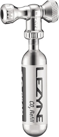 Lezyne Control Drive CO2 pump head with 25 g CO2 cartridge - silver