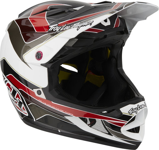 Troy Lee Designs D4 Polyacrylite MIPS Fullface-Helm - block charcoal-red/55 - 56 cm