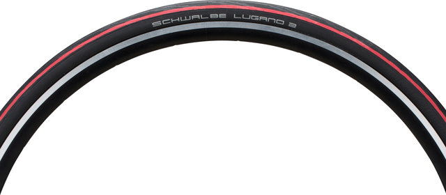 Schwalbe Lugano II K-Guard 28" Drahtreifen - schwarz-rot/28 "/25 mm/25-622