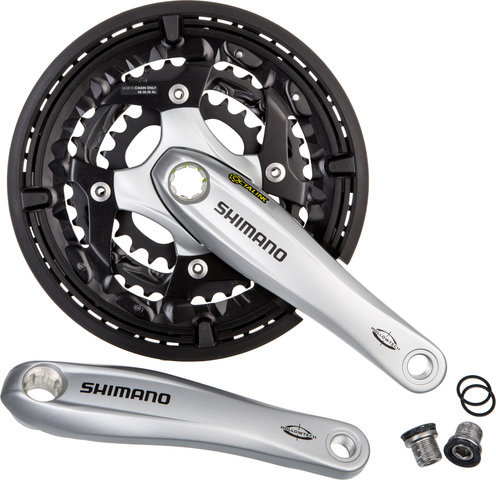 Shimano Juego de bielas FC-T521 Octalink con anillo protector de cadena - plata/170,0 mm 26-36-48