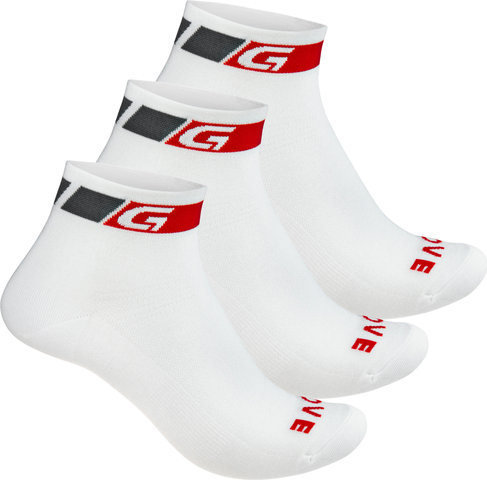 GripGrab Classic Low Cut Socks - 3 Pack - white/41 - 44