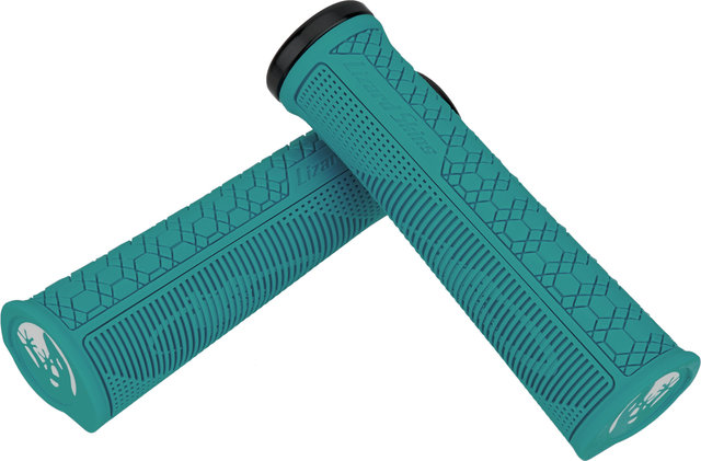 Lizard Skins Poignées de guidon à verrouillage Gradient - teal/136 mm