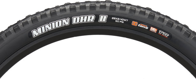 Maxxis Minion DHR II 3C MaxxTerra EXO+ WT TR 29" Faltreifen - schwarz/29 "/61 mm/61-622/2.4 "