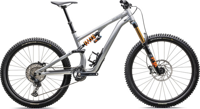 Specialized Stumpjumper 15 Fox Coil Mountain Bike - satin brushed aluminium-liquid metal-cast blue/160 mm/29" (front), 27.5" (rear)/L