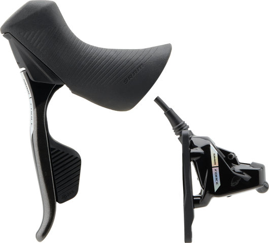 SRAM Force D2 eTap AXS HRD Scheibenbremse mit Schalt-/Bremsgriff - black-iridescent/Vorderrad/links (seitenspezifisch)