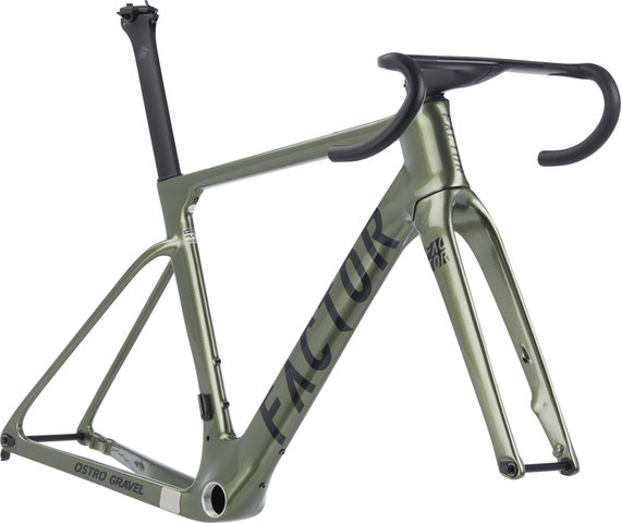 Factor OSTRO Gravel V.A.M. Disc Olive Green Carbon Frame Kit - olive green/54 cm, T47a Micro Spline