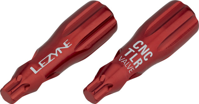 Lezyne CNC TLR Ventilkappen - rot/SV