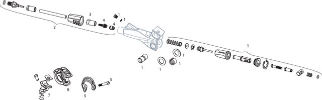 SRAM Ersatzteile XX (2013-2016) / XX World Cup (2012-2016) Bremshebel - 6/silber