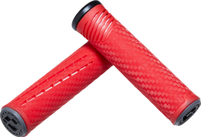 ODI CF v2.1 Lock-On Lenkergriffe - red-white/135 mm