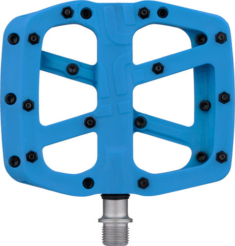 e*thirteen Base Flat Platform Pedals - blue