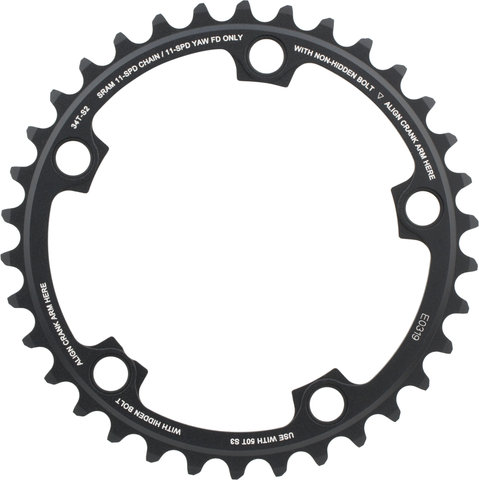 SRAM Road X-Glide Yaw, 5-Arm, 110 mm BCD Chainring - blast black/34 tooth