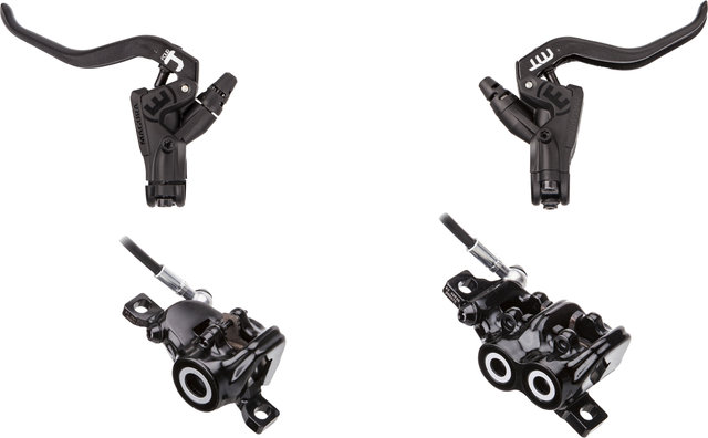 Magura MT5 / MT4 Carbotecture® Disc Brake Set - polished black anodized/Set/Flip-Flop (non-side-specific)