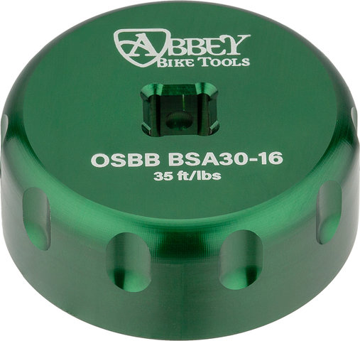 Abbey Bike Tools Single-Sided Bottom Bracket Socket for BSA30-16 - green