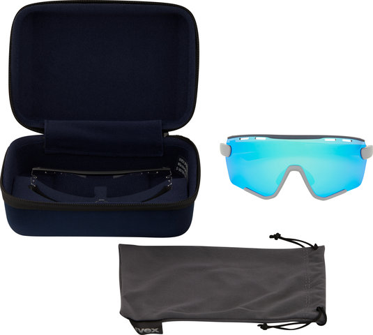 uvex sportstyle 236 Set Sports Glasses - rhino-deep space mat/mirror blue