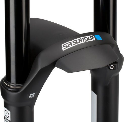 Suntour Horquilla de suspensión Axon 34 Boost SF18 RLRC PCS 27,5"/29" - black mate/130 /51 /1 1/8" - 1,5" tapered/110 mm/29" (delantero), 27,5" (trasero)/110 mm/110 mm/15 mm Eje Pasante