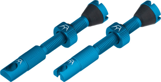 Peatys Chris King Edition MK2 Tubeless Valve 2-Pack Set - turquoise/Presta 42 mm