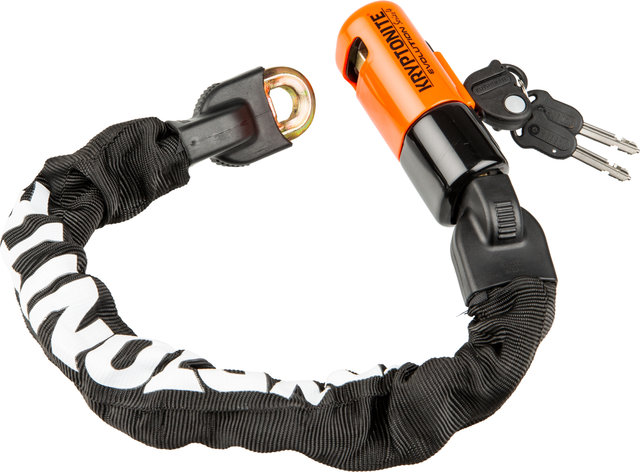 Kryptonite Chaîne Antivol Evolution 4 Integrated Chain - noir-orange-blanc/55 cm