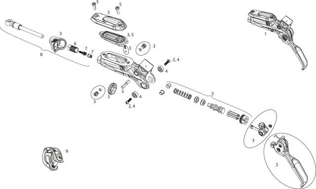 SRAM Code RSC (A1) Brake Lever Spare Parts (2018) - 3/universal