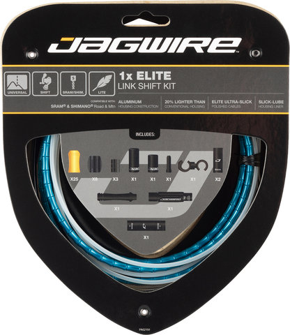 Jagwire 1X Elite Link Schaltzugset - blue