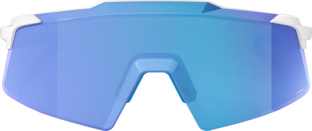 100% Aerocraft Hiper Sportbrille - matte white/hiper blue mirror