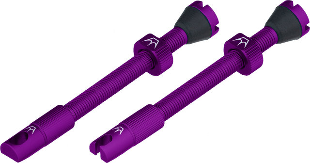 Peatys Chris King Edition MK2 Tubeless Valve 2-Pack Set - violet/Presta 60 mm