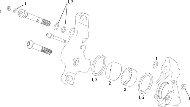 SRAM Pièces Détachées pour Étrier de Frein XX (2010-2011)/XXWorldCup (2011) - 1