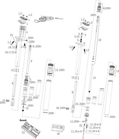 RockShox Reverb / Reverb Stealth Dropper Post Spare Parts (A1-A2 / 2011 - 2016) - 4/universal