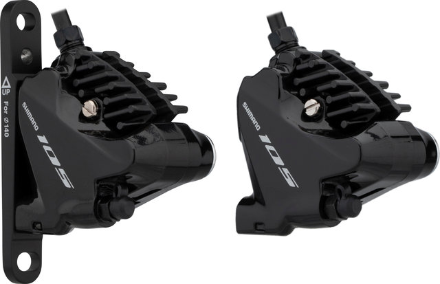 Shimano 105 BR-R7070 + ST-R7025 Disc Brake Set - silky black/Set/left/right (side-specific)