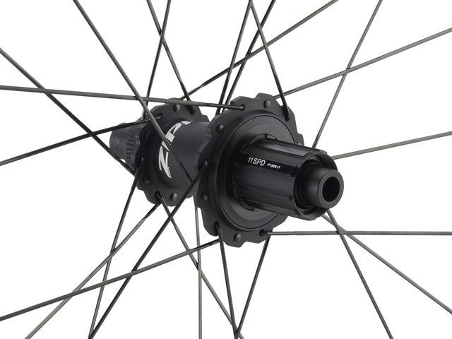 Zipp 454 NSW Carbon Tubeless Disc Center Lock Laufrad - Auslaufmodell - matte black-gloss black/Non Boost/142 mm/28"/Shimano Road/Shimano Road/142 mm