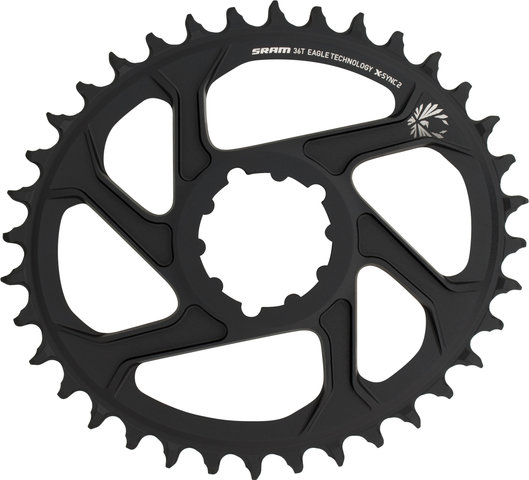 SRAM Kettenblatt Oval X-Sync 2 Direct Mount 6 mm für X01/XX1/GX Eagle - black/36 Z