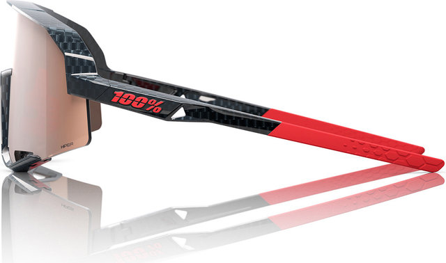 100% Slendale Hiper Sportbrille - gloss carbon fiber/hiper crimson-silver