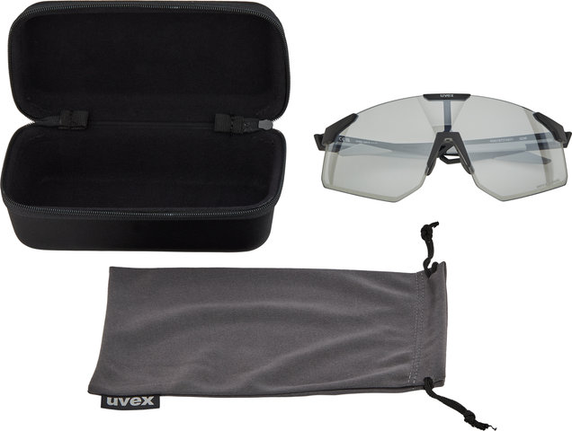 uvex Lunettes de Sport pace perform S V - black mat/litemirror silver