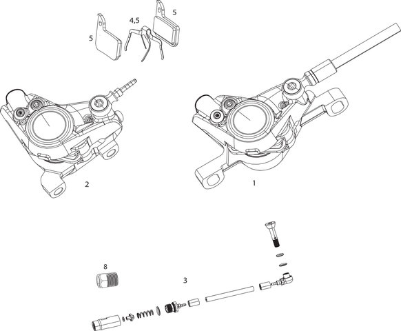 SRAM Ersatzteile Red eTap® HRD Bremssattel - 1