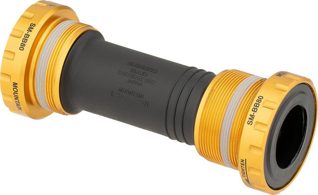 Shimano Saint SM-BB80 Hollowtech II Bottom Bracket - black-gold/BSA 83