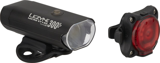 Lezyne Set de iluminación Micro 300 + Zecto con aprobación StVZO - negro