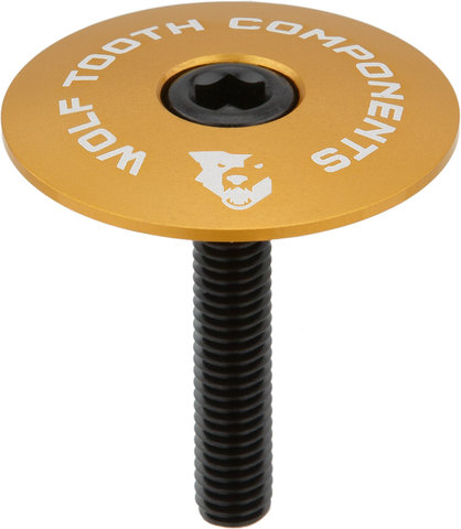 Wolf Tooth Components Ultralight Stem Cap Ahead Kappe - gold