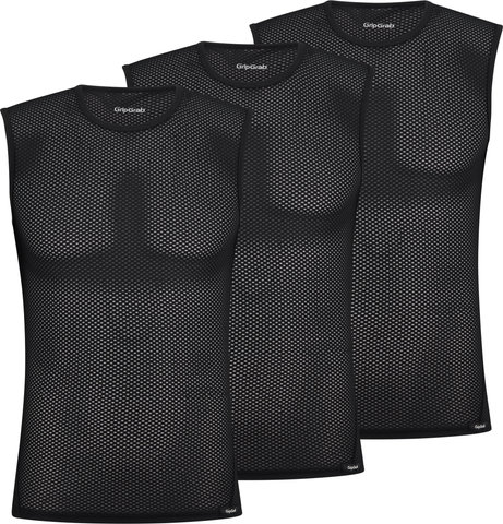 GripGrab Ultralight Sleeveless Mesh Base Layer 3er-Pack - black/M