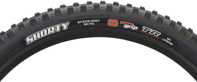 Maxxis Pneu Souple Shorty 3C MaxxGrip DH WT TR 27,5" - noir/27.5 /61 /61-584/2.4 