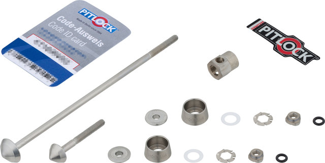 Pitlock Sicherung Set 07 Hinterrad + Sattelstütze - silber