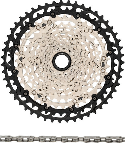 Shimano XT CS-M8100-12 Cassette + CN-M8100 12-speed Chain Wear & Tear Set - silver/126/10-51/Shimano Micro Spline