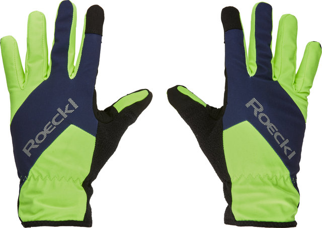 Roeckl Zarasai Kids Ganzfinger-Handschuhe - fluo yellow-dress blue/7