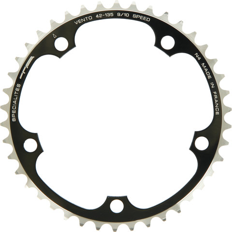 TA Vento Chainring, Campagnolo 10-speed, 5-arm, Inner, 135 mm BCD - black/42 tooth